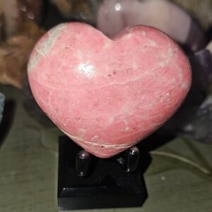 Pink Thulite Heart Carving
